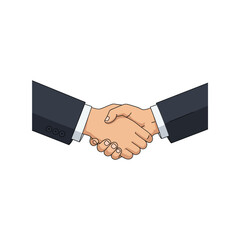 Handshake vector illustration, business agreement icon, partnership symbol, deal, cooperation, teamwork design