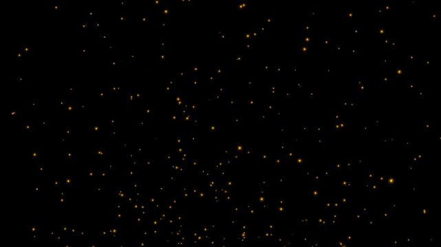 dust particles over black background overlay, Loop white dust stars particles animation motion flying on black abstract Background. small atomic dots debris particles flying