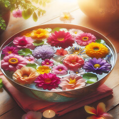 spa still life with flowers,floral background with flowers,red and green leaves on black,Beautiful Picture,Hd photo,Hd Picture,Wow,Fantastic Picture,