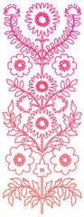 Floral embroidery neon pattern