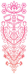 Floral embroidery neon pattern