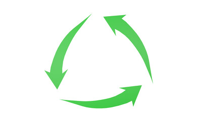 recycle symbol on white background
