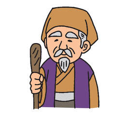 水戸黄門の手描きイラスト