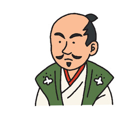 戦国武将の手描きイラスト
