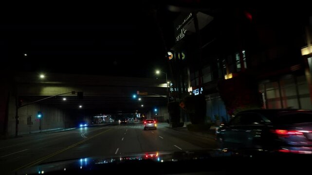 Driving by fire trucks.