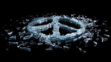 Shattered Glass Peace Sign – Fragile Hope