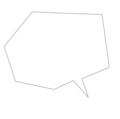 シンプルな吹き出しモノクロアイコン