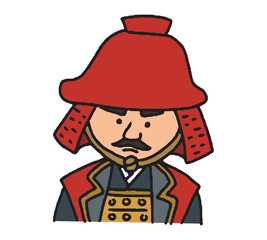 黒田官兵衛の手描きイラスト