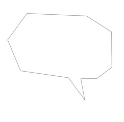 シンプルな吹き出しモノクロアイコン