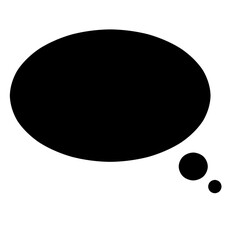 シンプルな吹き出しモノクロアイコン