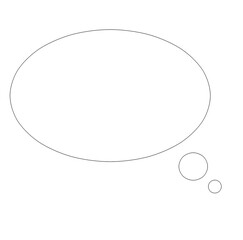 シンプルな吹き出しモノクロアイコン