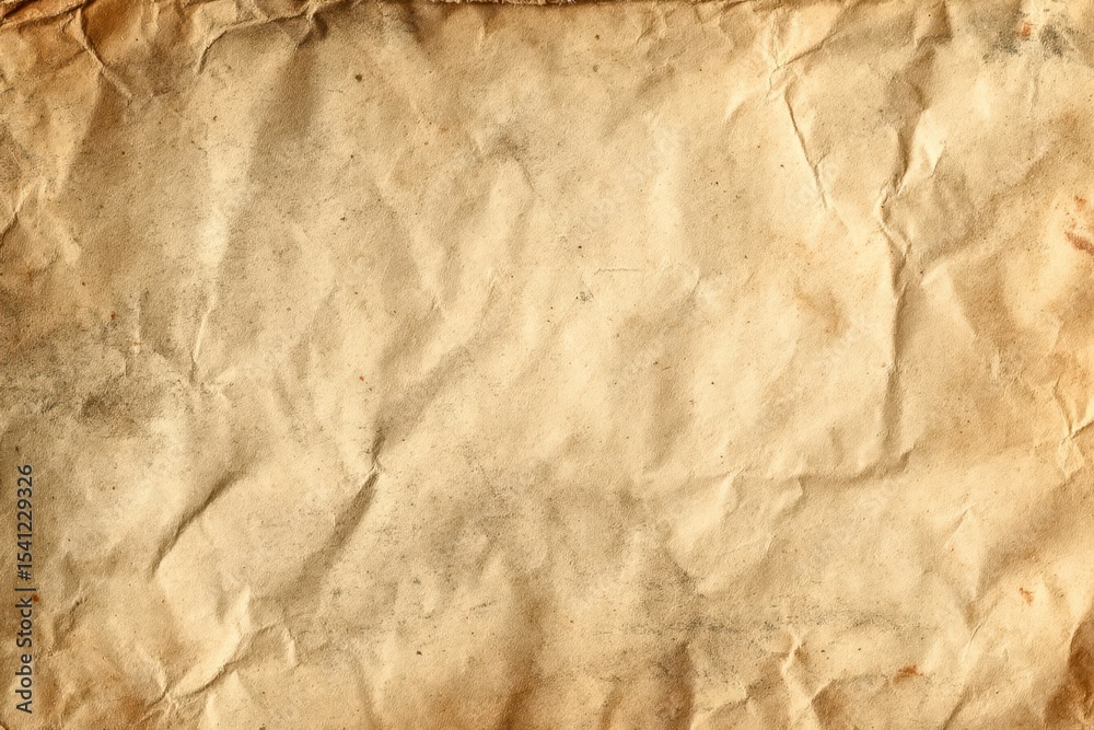 Poster a paper with a lot of wrinkles and creases