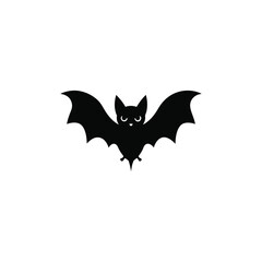 Bat flying vector art illustration.