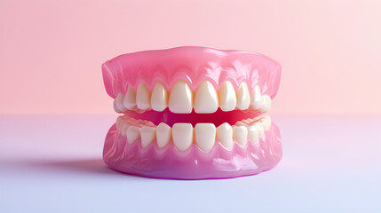 Obraz premium Dentures teeth dental prosthetic mouth hygiene healthcare