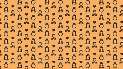 Vector seamless matrimonial pattern design multicolored