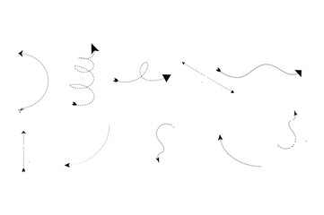 Black curve arrows sets 