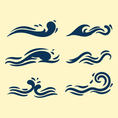 set of sea waves
