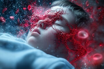 selective focus, visualization of cardiovascular issue in child