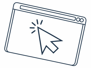 Modern Minimalist Vector Icon Of A Browser Window With A (1) Illustration