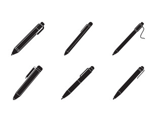 a smart pen for digital note taking icon silhouette vector illustration