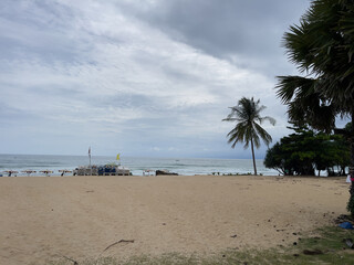 Beach and sea in cloudy day, Koh Samui, Thailand