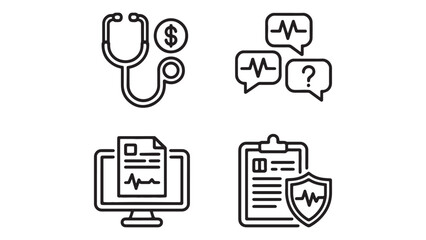 Medical Healthcare Icons Vector Set for Websites and Applications