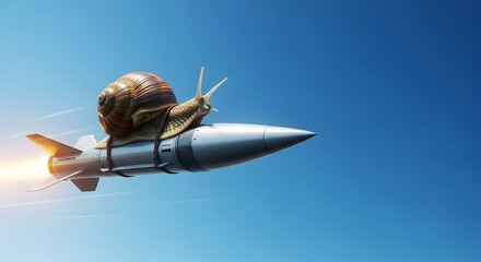 Snail, Rocket, Missile, Snail on a Rocket