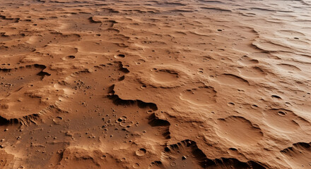 Mars, Martian surface, Red planet, Martian Surface Texture Cratered Landscape