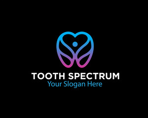 Obraz premium spectrum dent clinic logo designs for medical service