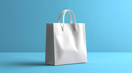 Mockup of white papaer bag