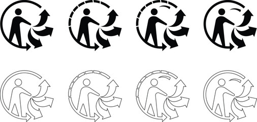 triman recycling icon set, Recycling Active Lifestyle Vector Pattern template designs elements, for Business and Finance buttons, Climate Change, Seasonal Christmas Holiday Graphic, Books and Reading