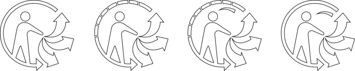 triman recycling icon set, Recycling Active Lifestyle Vector Pattern template designs elements, for Business and Finance buttons, Climate Change, Seasonal Christmas Holiday Graphic, Books and Reading
