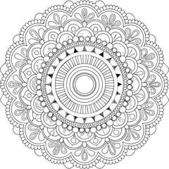 A vintage round lace pattern with an ornamental floral design perfect for decoration or wallpaper elements