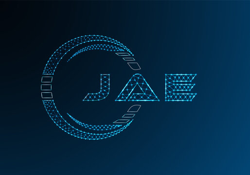 JAE low poly letter logo vector design. JAE lower poly logo design. Low poly logo.