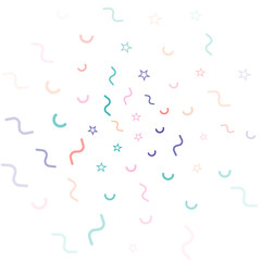 Colorful Abstract Pattern with Stars and Squiggles – Playful Background Design for Kids and Creative Projects