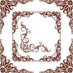 Beautiful flower art and mandala vector design