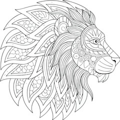 Stylized black tribal eagle head tattoo design with wings