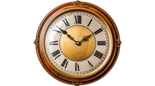 Elegant Antique Clock Face Roman Numerals Timepiece