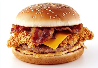 hamburger isolated on white