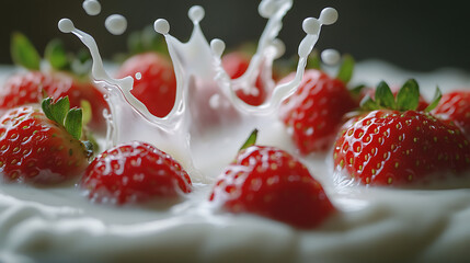 strawberry in milk