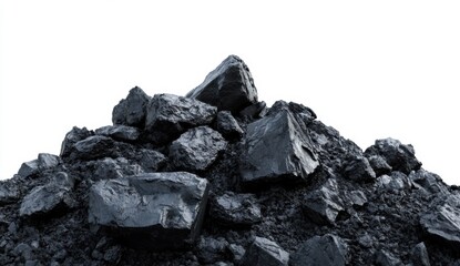 coal isolated on white