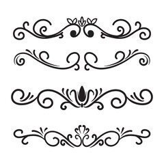 set of decorative elements