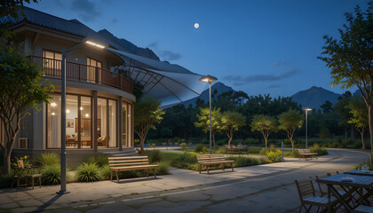 night view of the city of warsaw poland