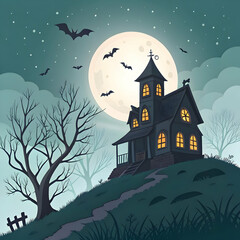 Fototapeta premium Dare to Explore: The Magic of Halloween Night