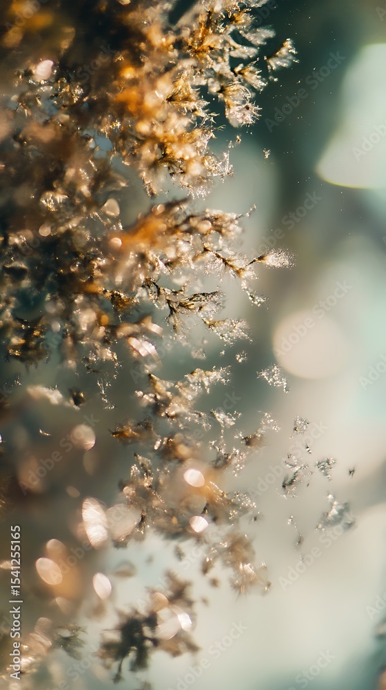 Aufkleber abstract golden flakes texture with light bokeh effect and glittering highlights