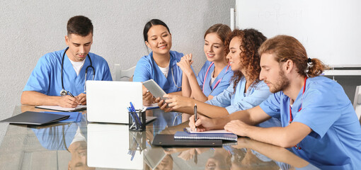 Group of students at medical university