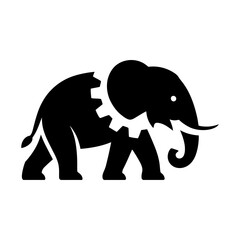 Strength and Engineering Mascot Black Elephant
