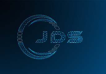 JDS low poly letter logo vector design. JDS lower poly logo design. Low poly logo.