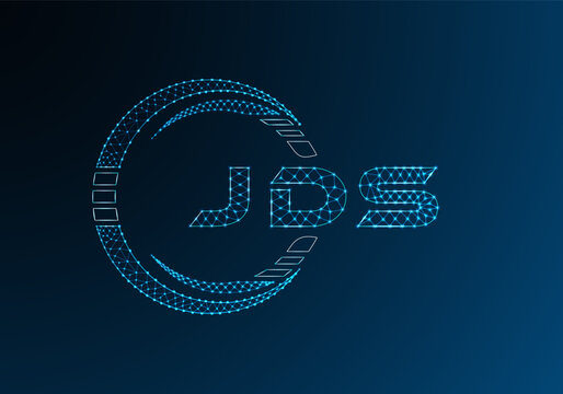 JDS low poly letter logo vector design. JDS lower poly logo design. Low poly logo.
