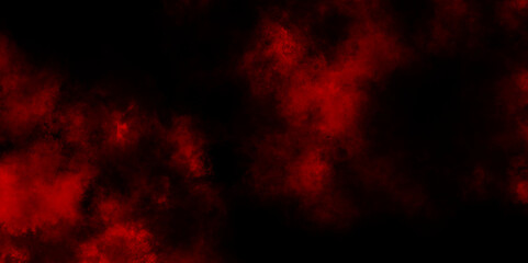 Toned night sky with fluffy soft clouds, Smoke from fireless candle on dark wall background, Red clouds in the black sky. surreal background with copy space for  design.